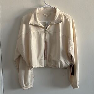 Beige Zip-Up Women's Jacket